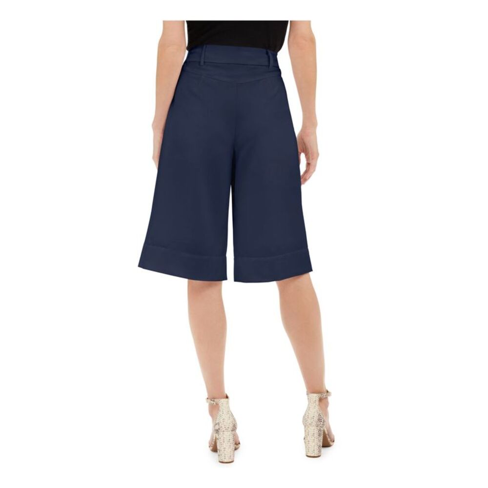INC Womens Navy Pocketed Boyfriend Shorts Size: 10 - Picture 2 of 2